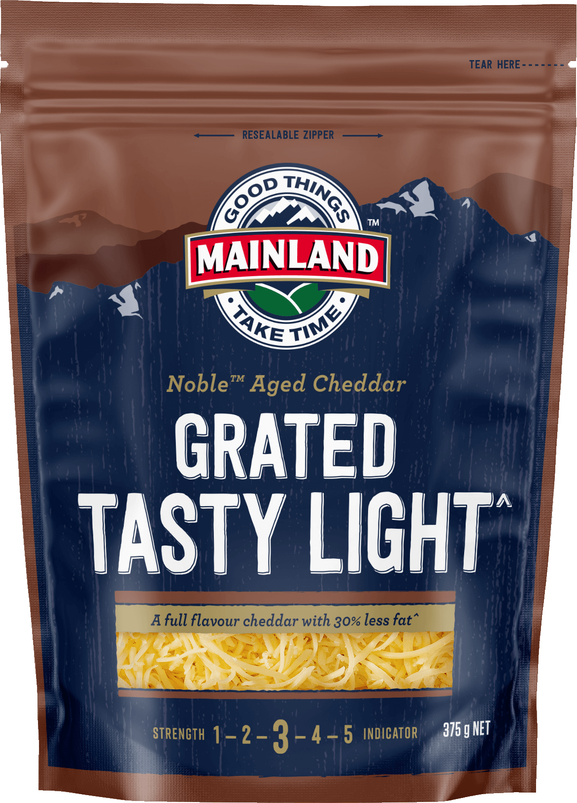Mainland Tasty Light Cheese Grated
